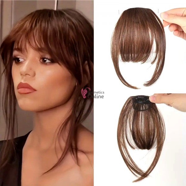 Breton din par artificial cu clips AP405 Saten Mediu cu suvite lateral